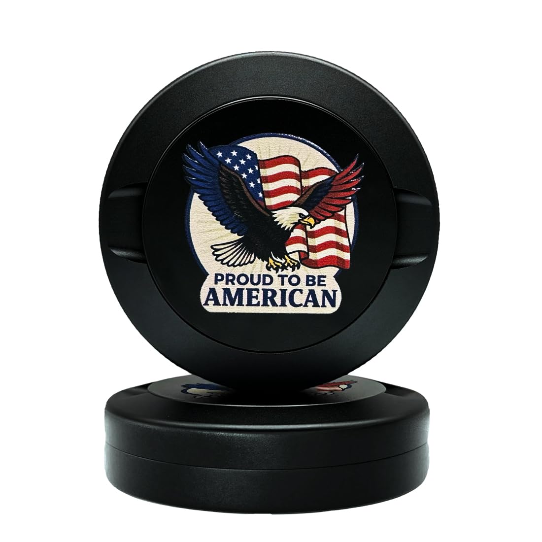 Metal Zyn Container | Smell-Proof Dual Compartment Aluminum Container | Proud to Be American ZYN Case | Small Storage Tin